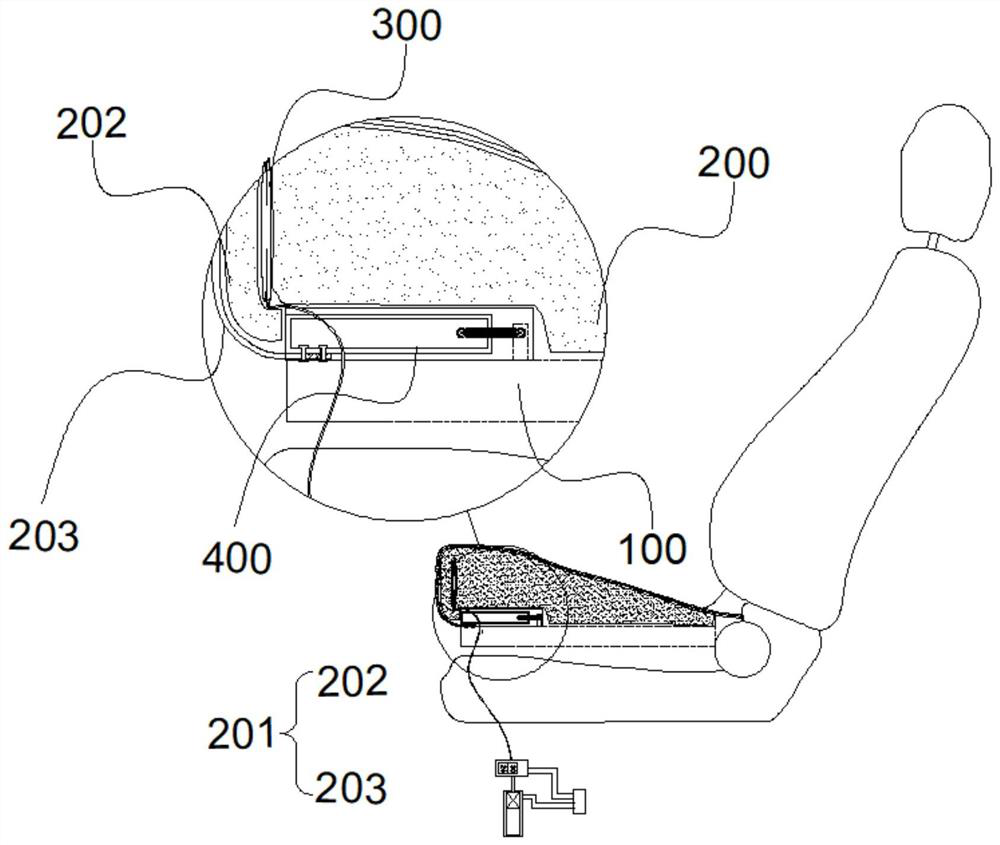 Automobile seat with leg supporting function