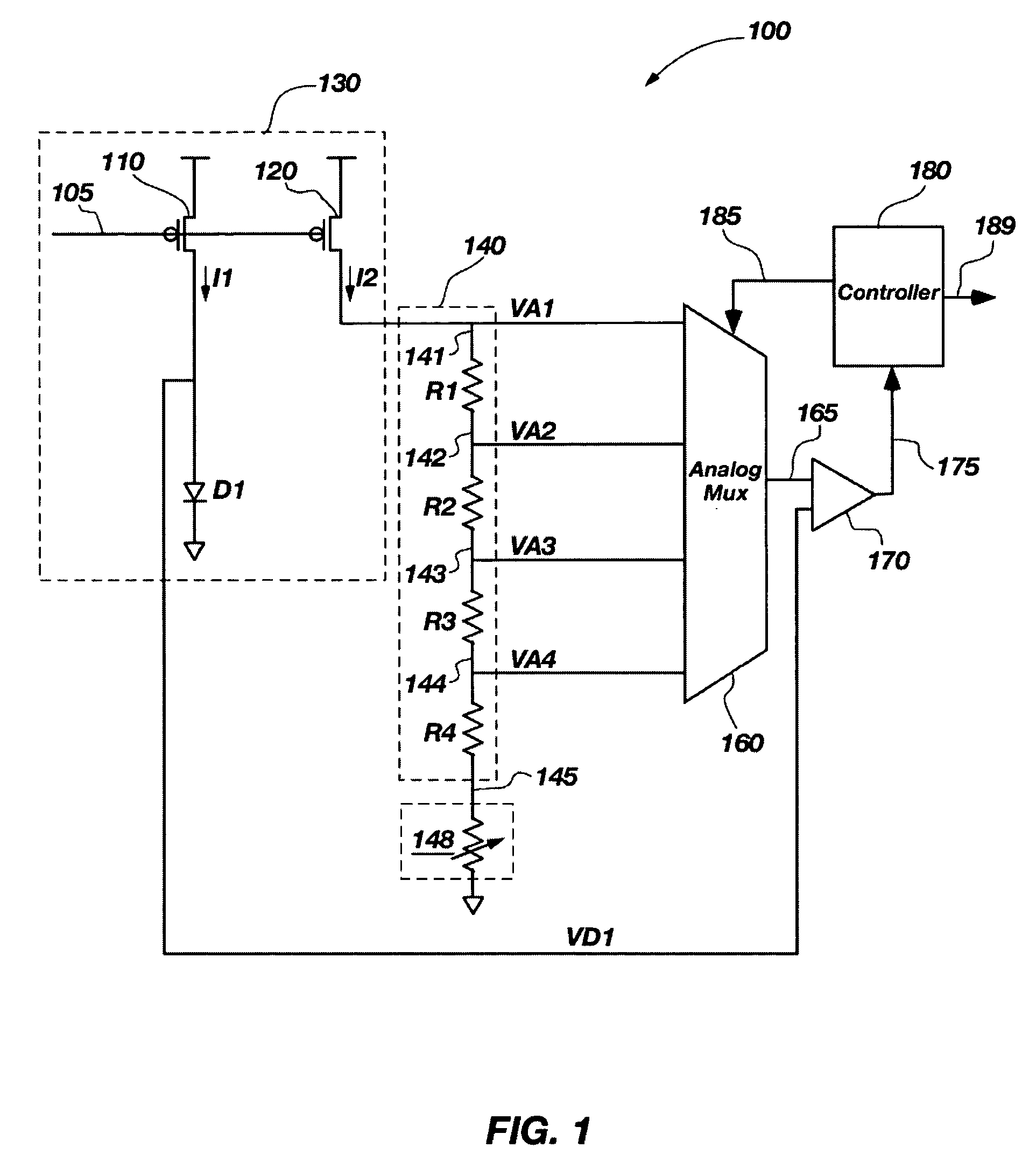 Method and apparatus for low voltage temperature sensing