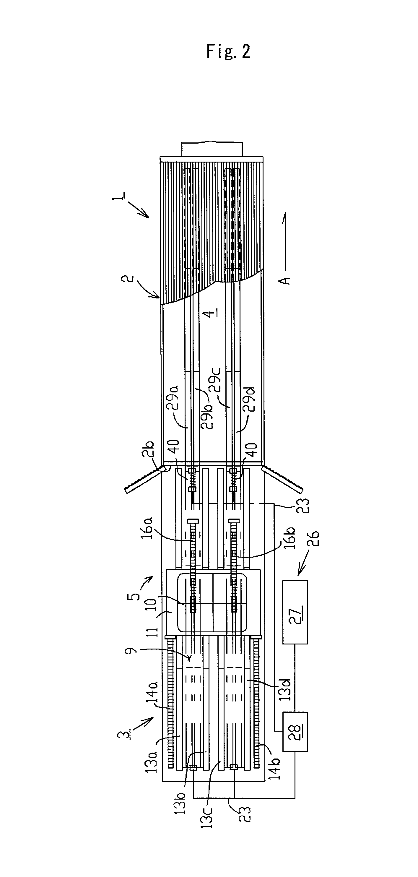 Device for carrying article into and from container, method for introducing and discharging article into and from container, and pallet for carrying article