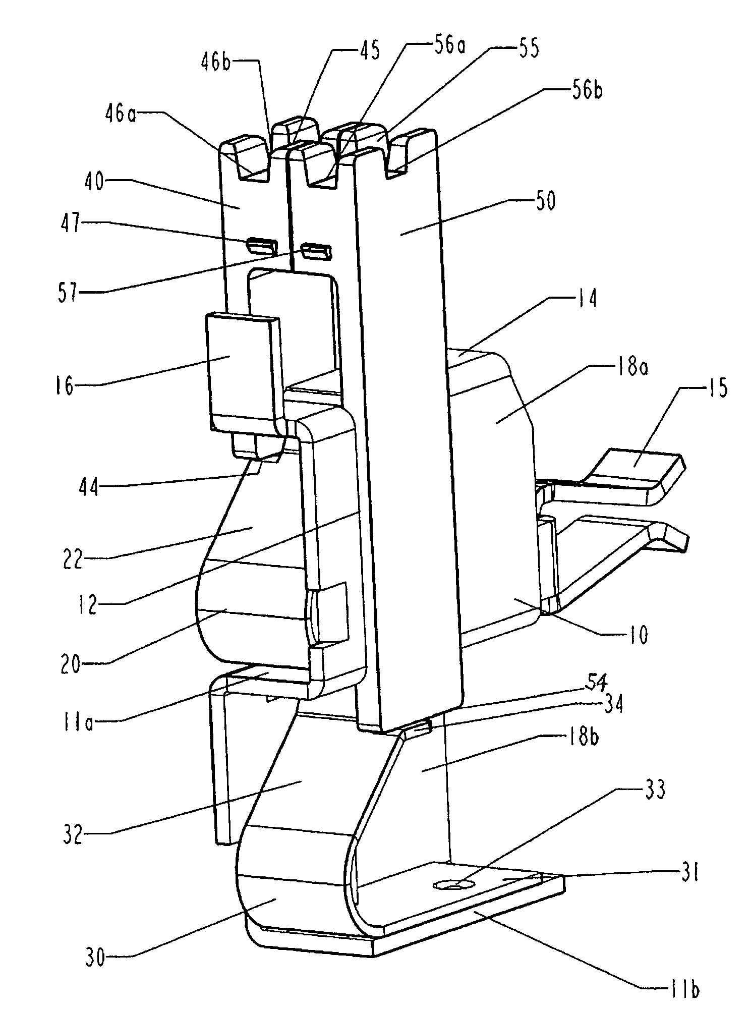 Terminal block for connecting electrical conductors