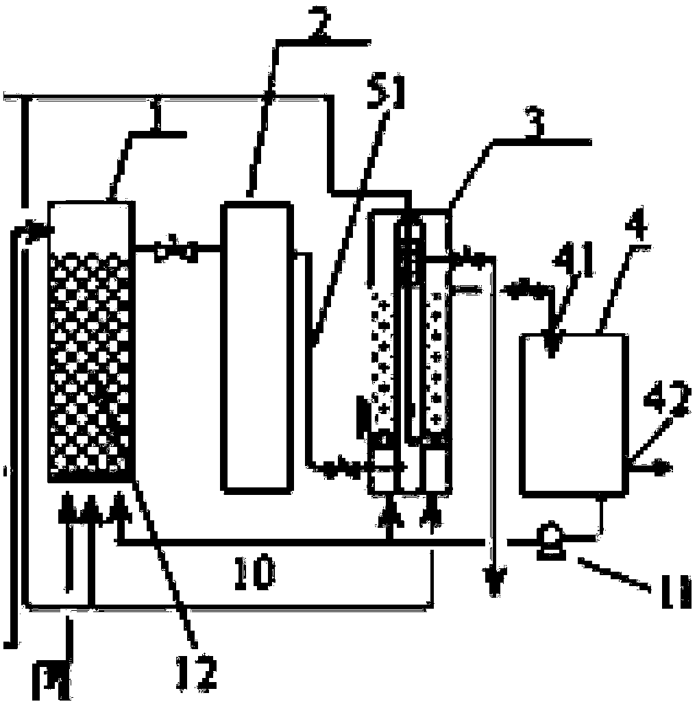 High-concentration phenol-containing sewage up-to-standard discharge treatment system