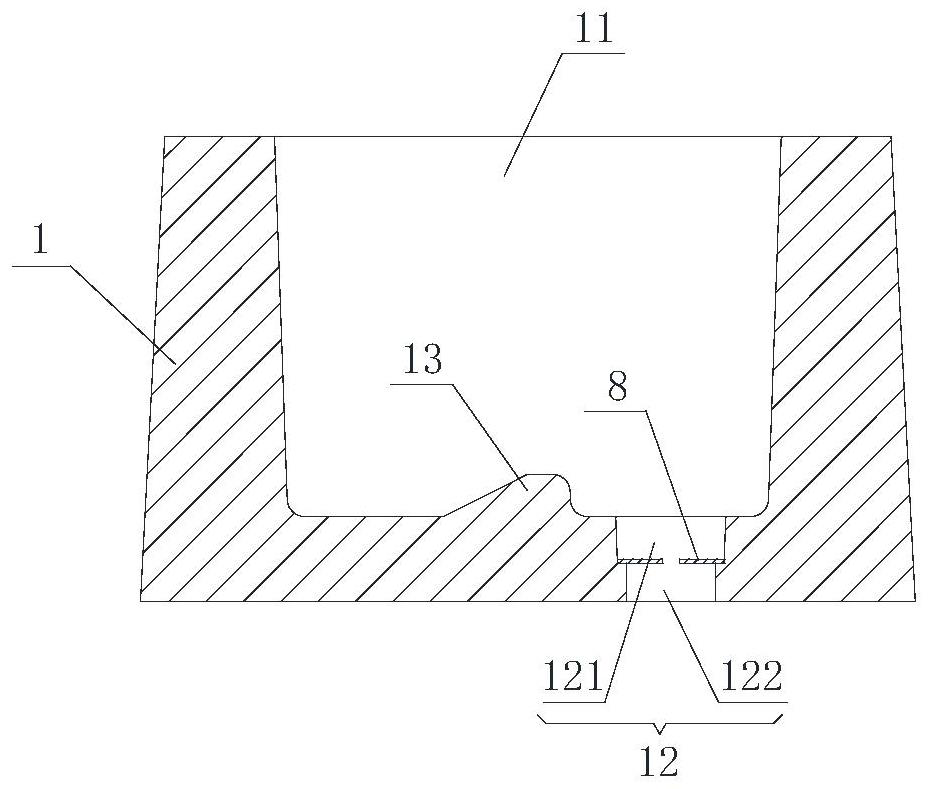 Frameless sand pouring basin and manufacturing method thereof