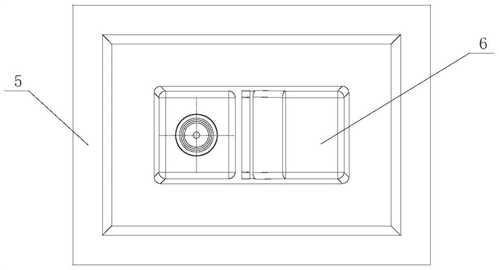 Frameless sand pouring basin and manufacturing method thereof