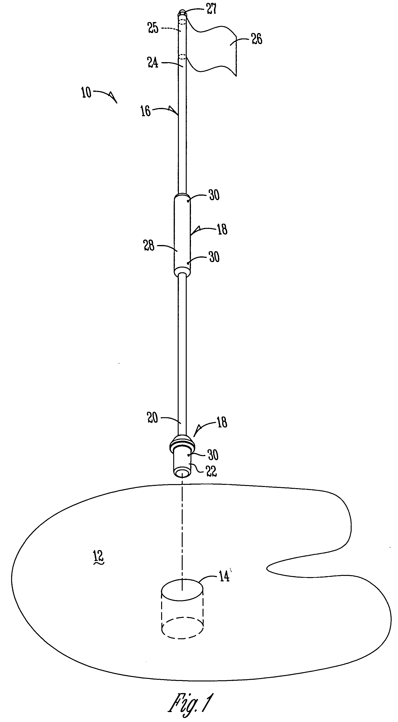 Golf flagstick assembly and method of joining