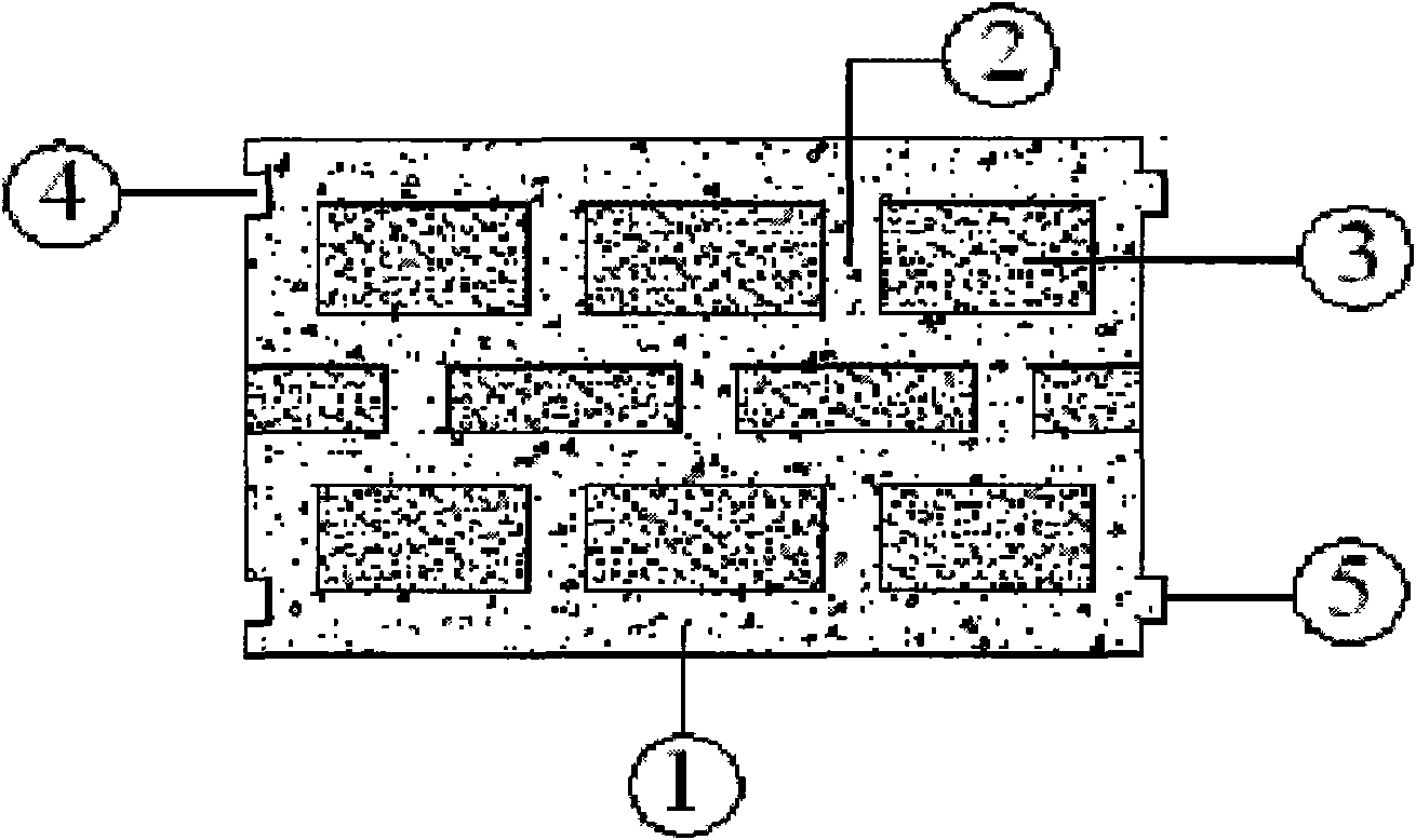 Combined masonry of recycled concrete block with light heat-insulation mortar bed and manufacturing method thereof