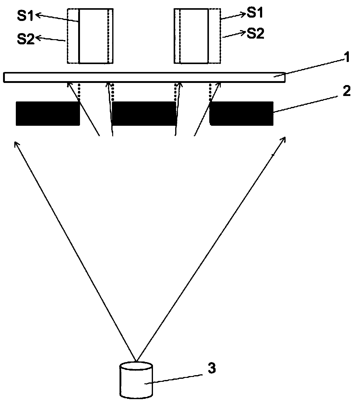 Improved OLED evaporation device and method for improving evaporation shadow effect