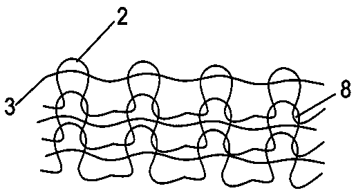 Real silk and rayon blended fabric and production process thereof