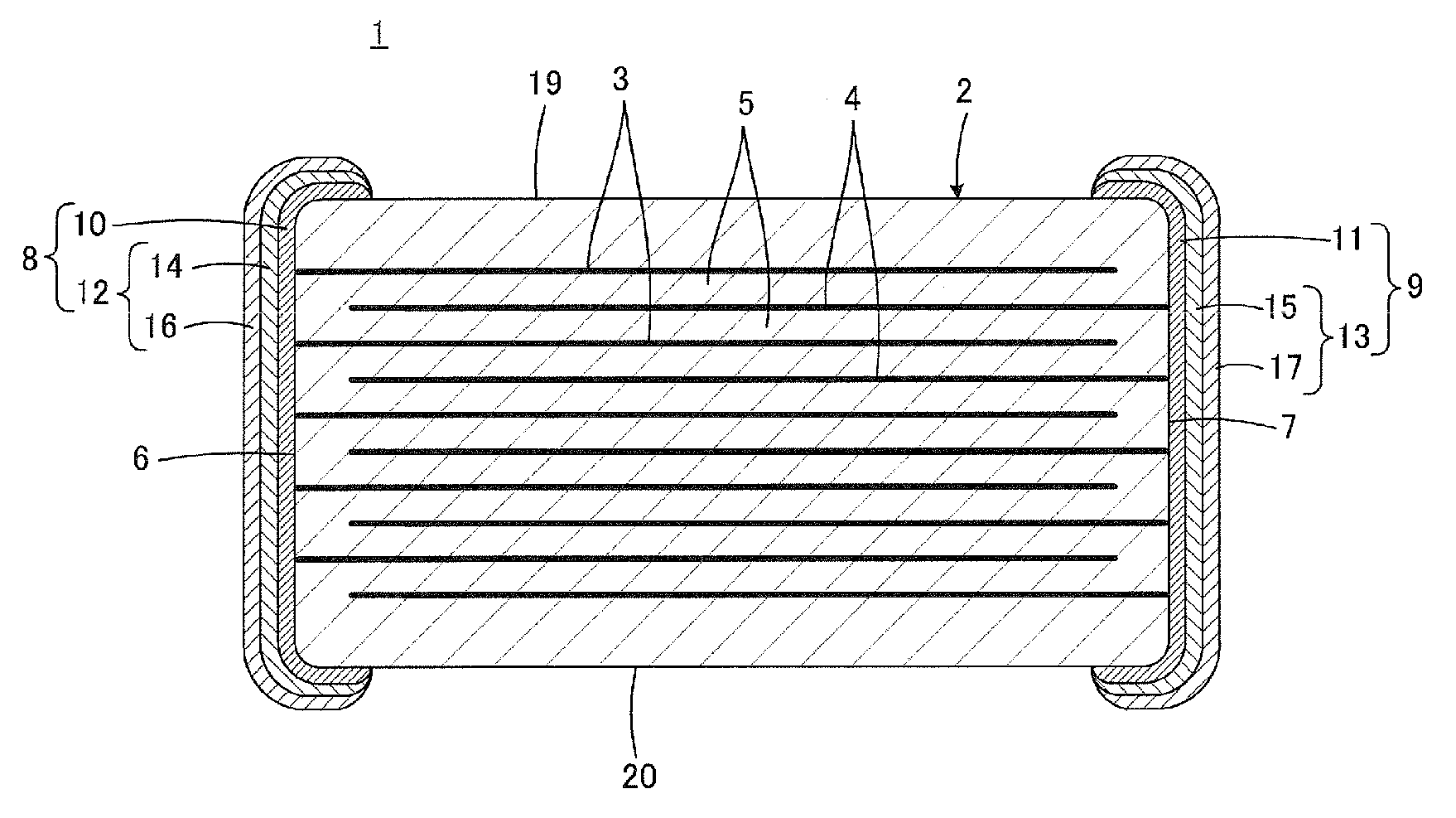 Laminated ceramic electronic component and manufacturing method therefor