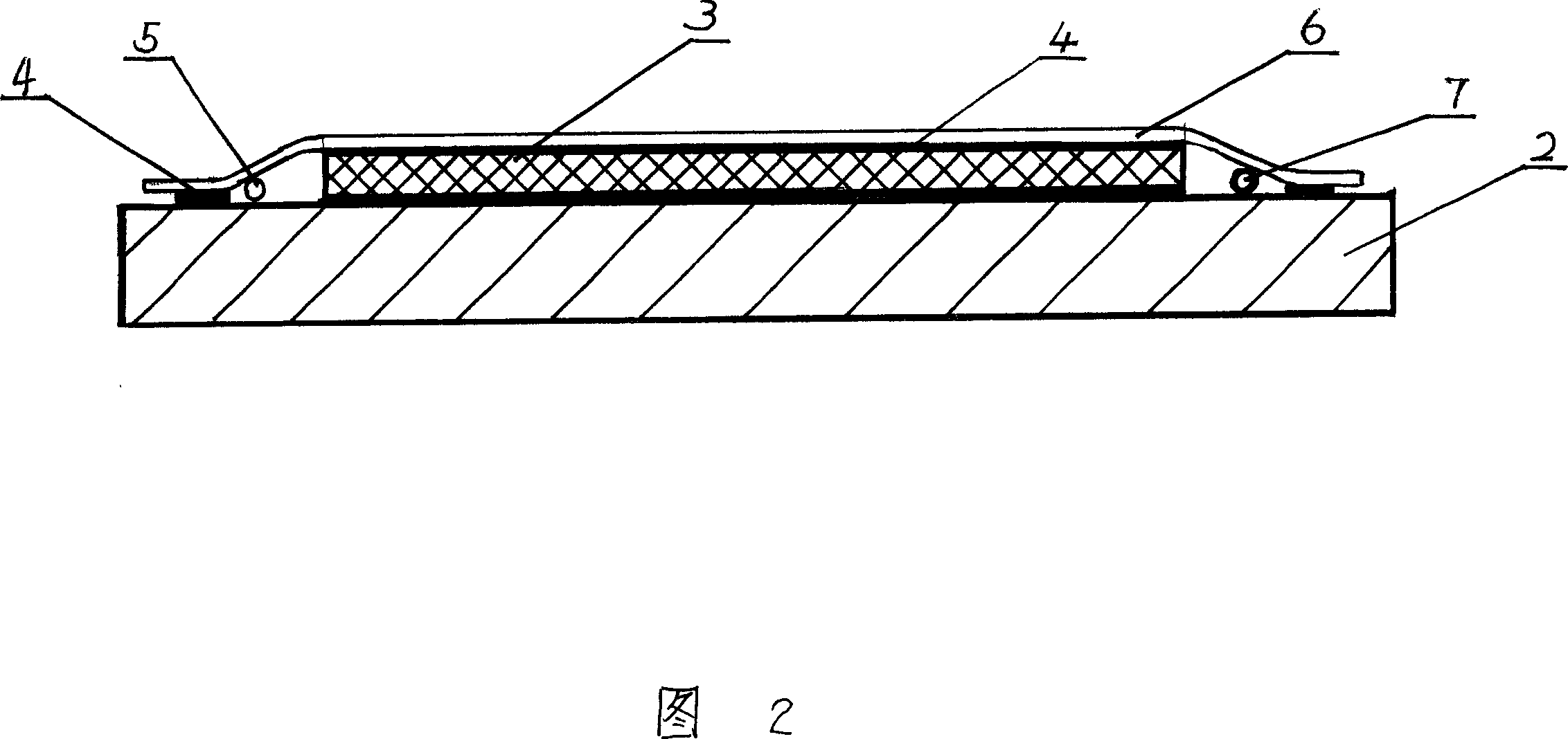 Fiberglass flow-guiding cloth and vacuum adsorption