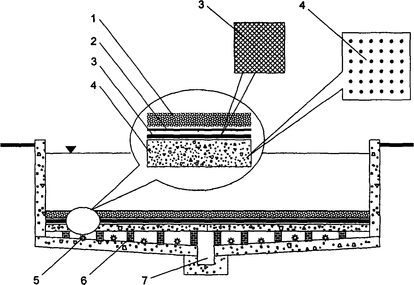 Double bottom cultivating pool of breeding blue crab