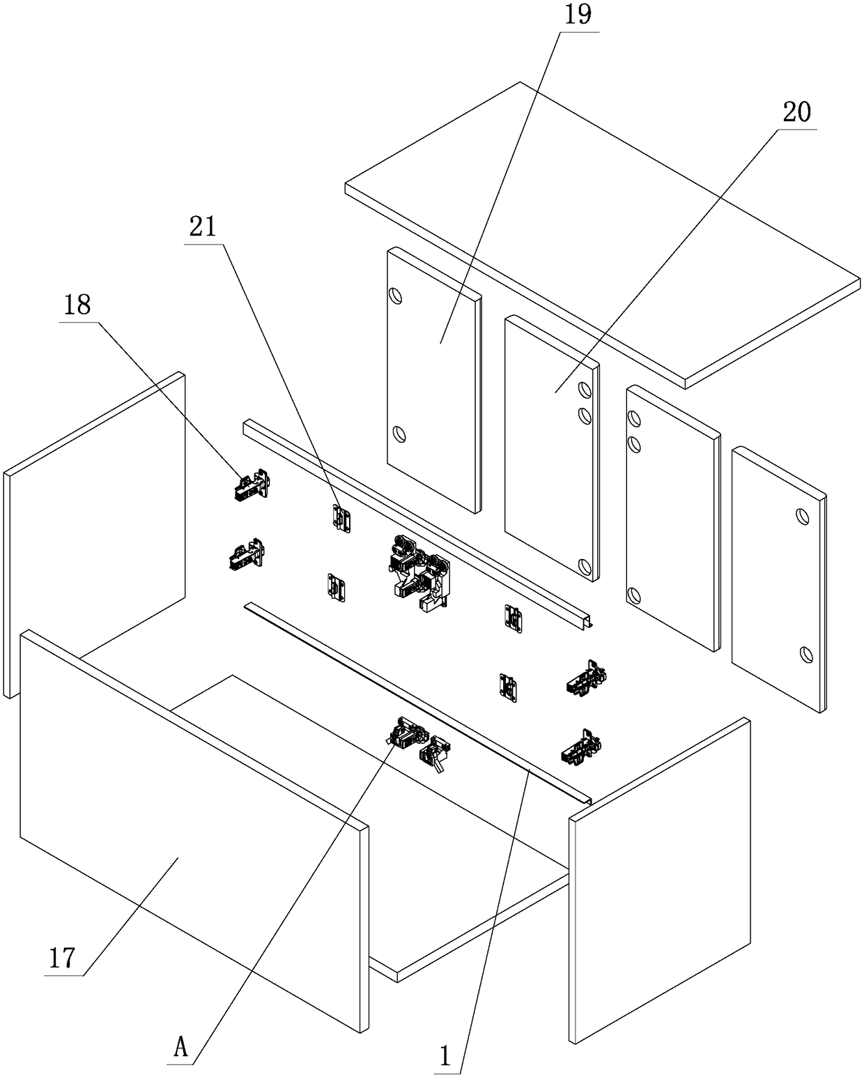 Automatic dismounting and mounting mechanism of furniture folding door