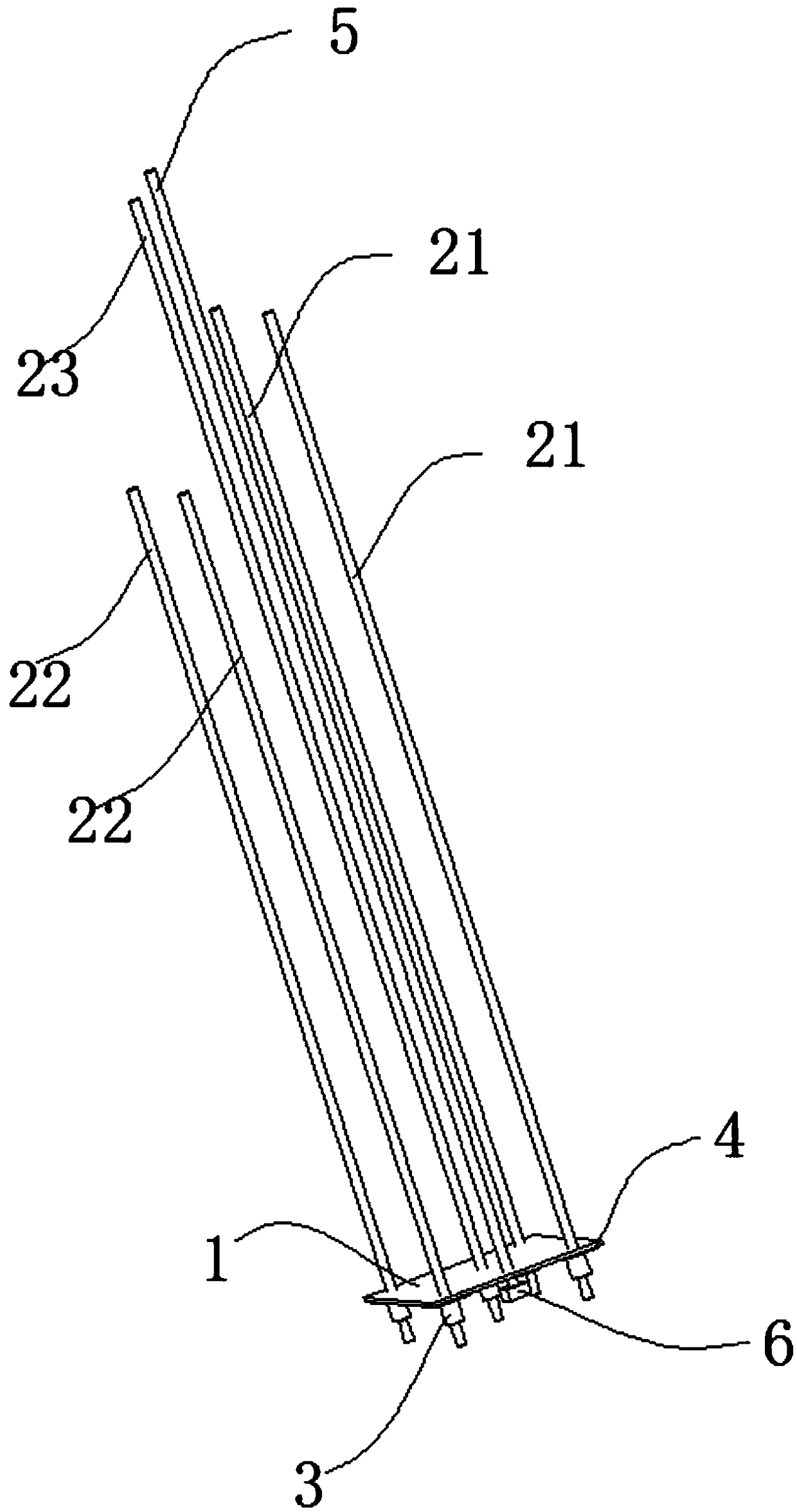 Anchor cable bundle supporting device and roadway supporting method