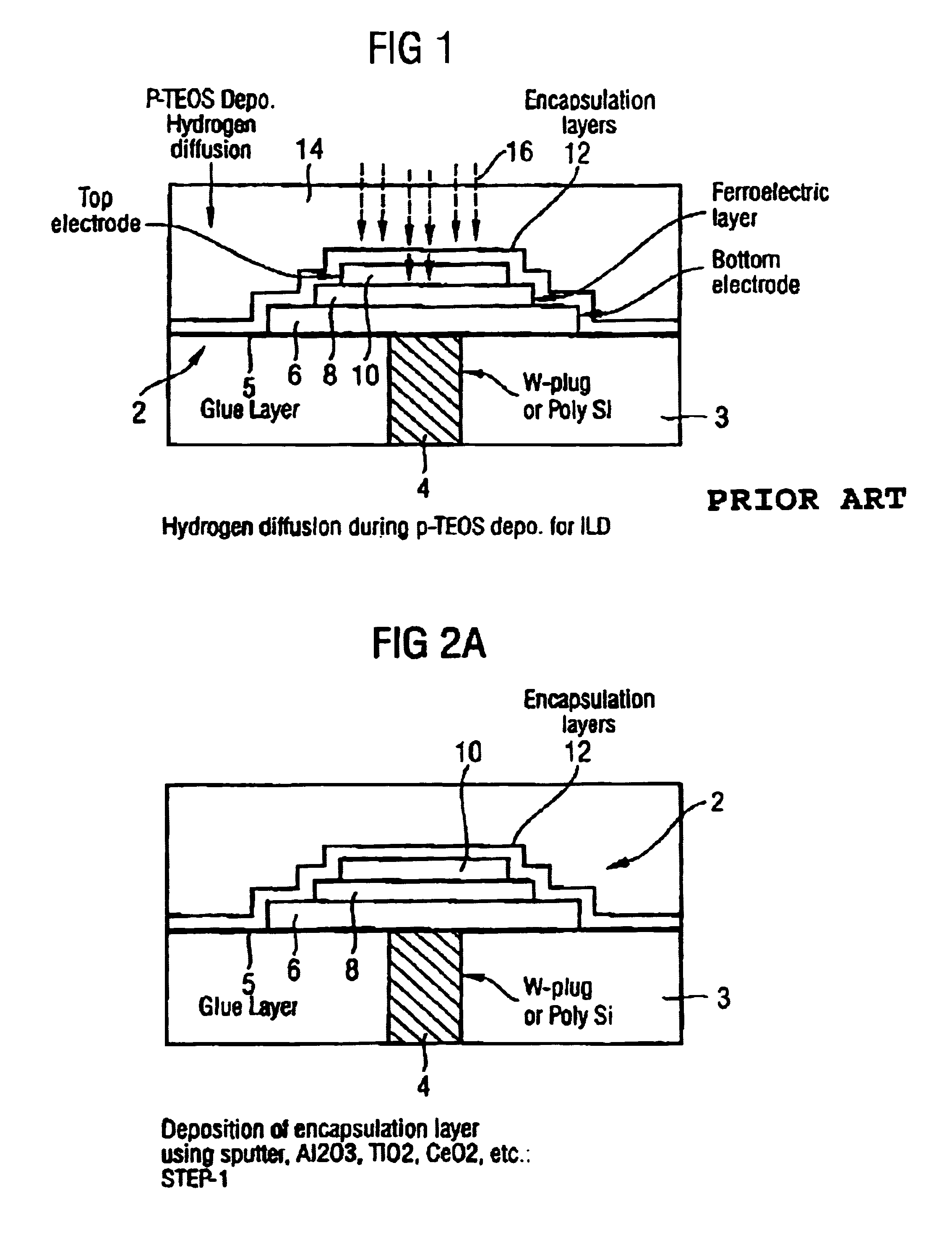 Device for inhibiting hydrogen damage in ferroelectric capacitor devices