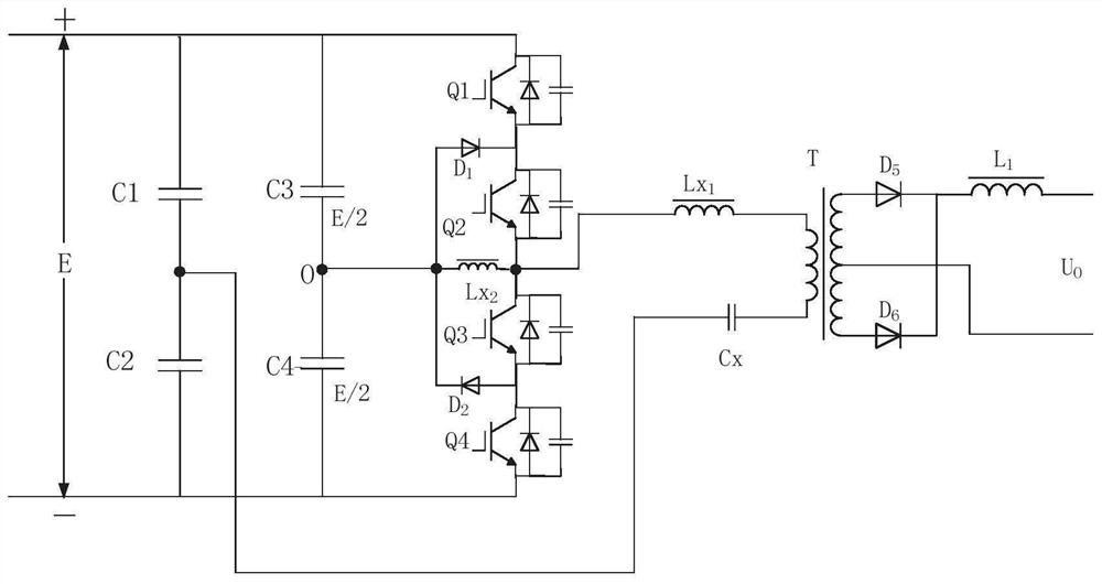 Three-level half-bridge soft switching converter circuit, control system and control method thereof