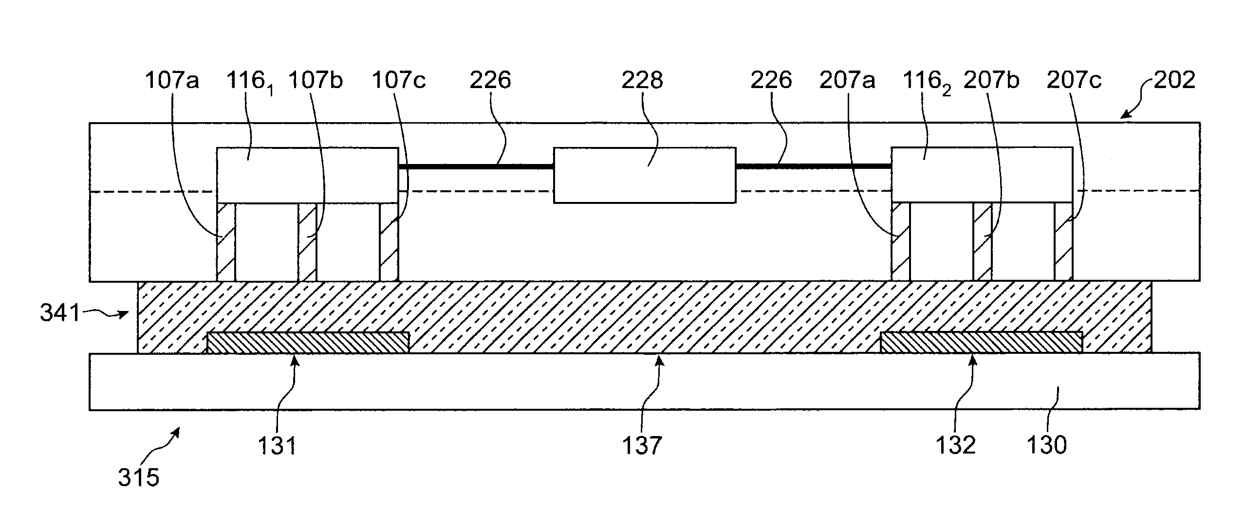 Device for electrically testing the interconnections of a microelectronic device