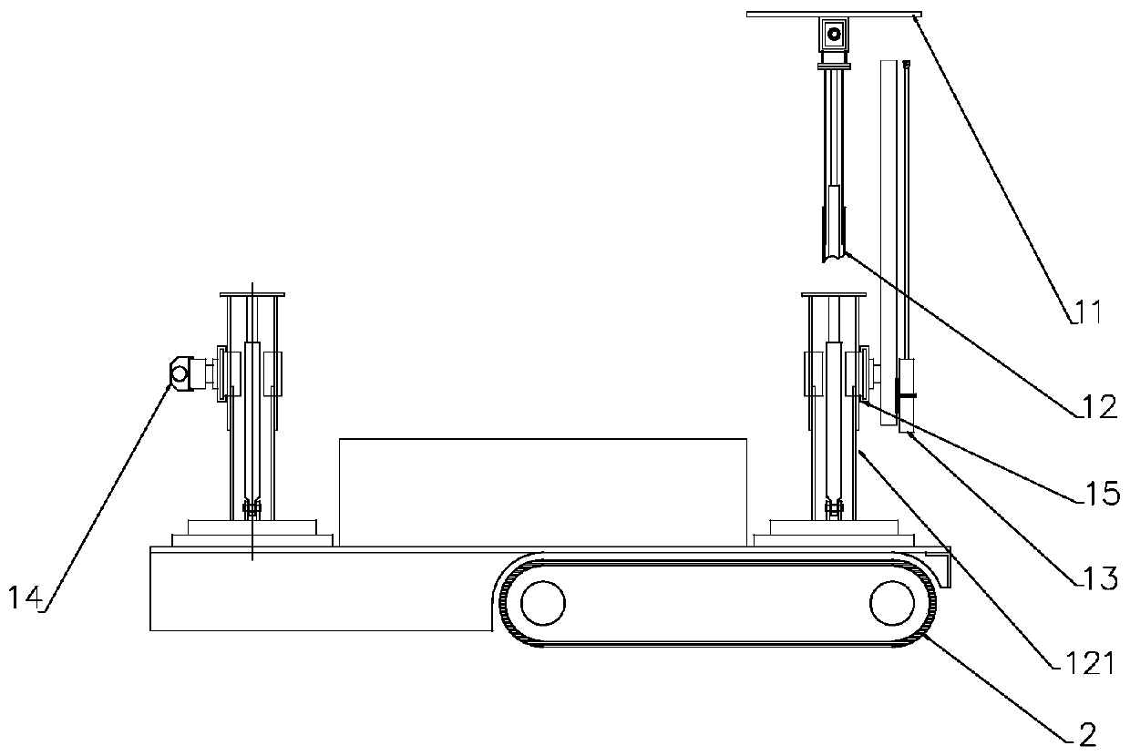 Anchor-rod trolley with shielding function