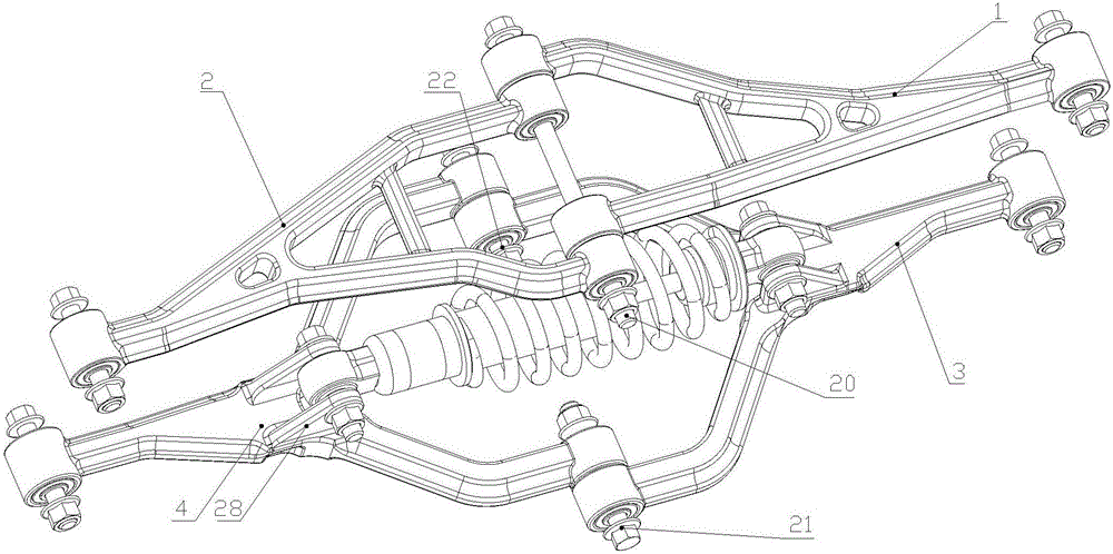 Front suspension deflection mechanism for reverse tricycle