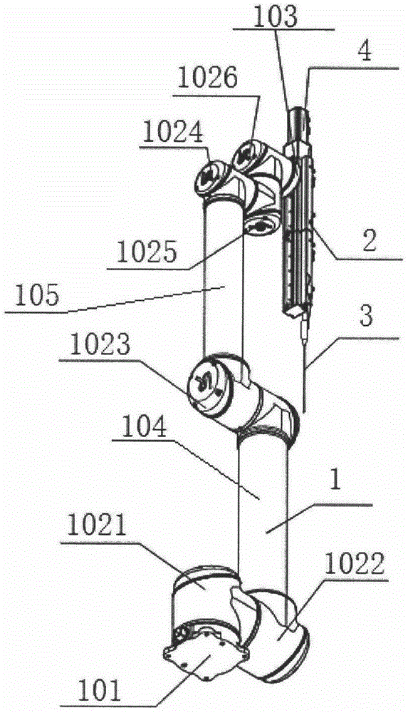 Puncture needle propelling mechanical arm and ablation system using same