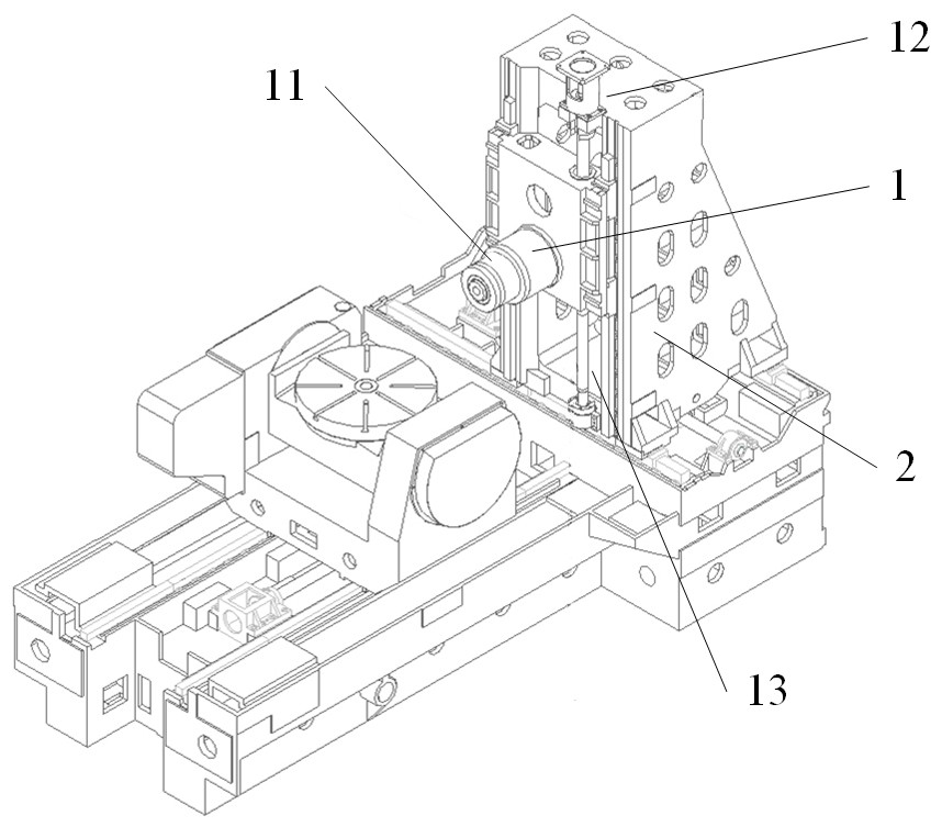 Numerical control machine tool spindle axial thermal error physical modeling method