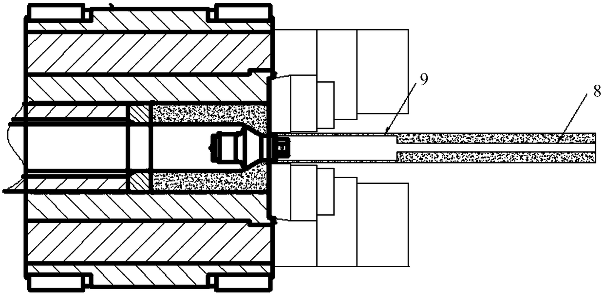 Penetration extrusion process of seamless pipe and hollow cast ingot