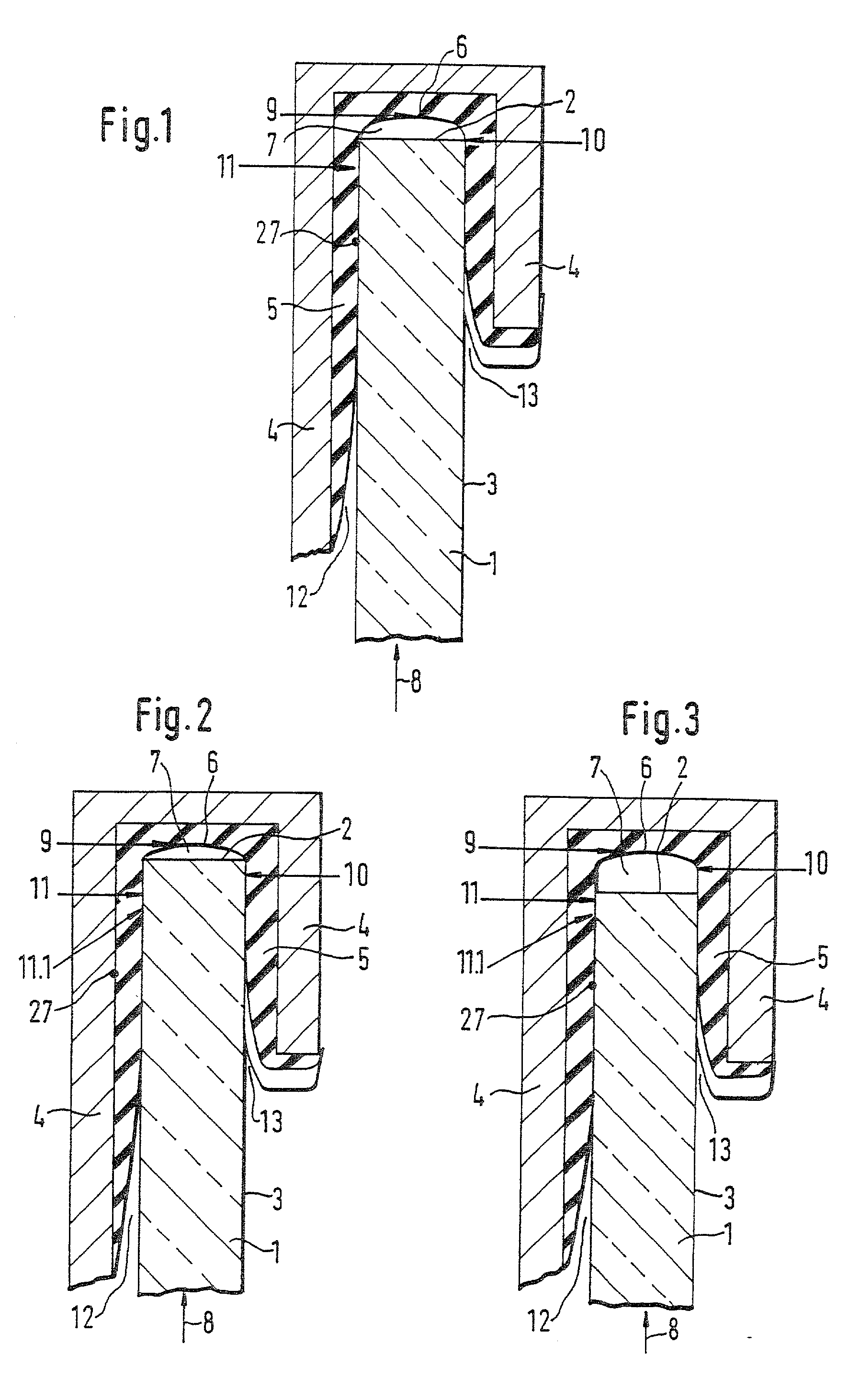 Method for positioning a closing surface which is actuated by an external force