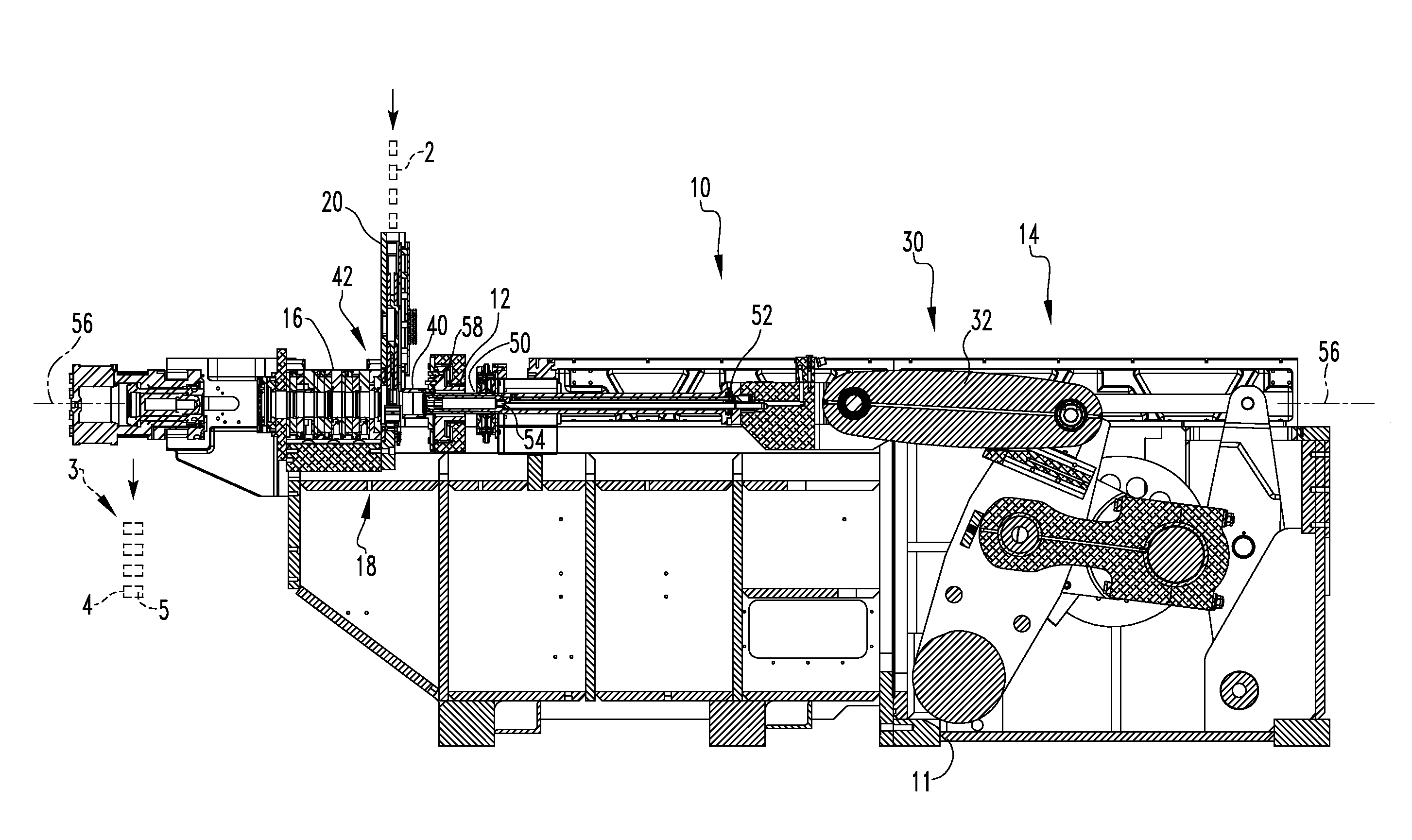 Outboard hydrostatic bearing assembly for can bodymaker