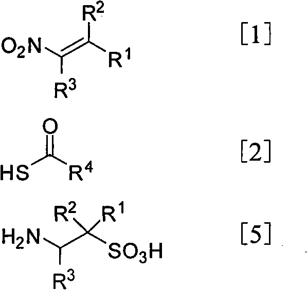 Salt-free preparation method for substituted taurine