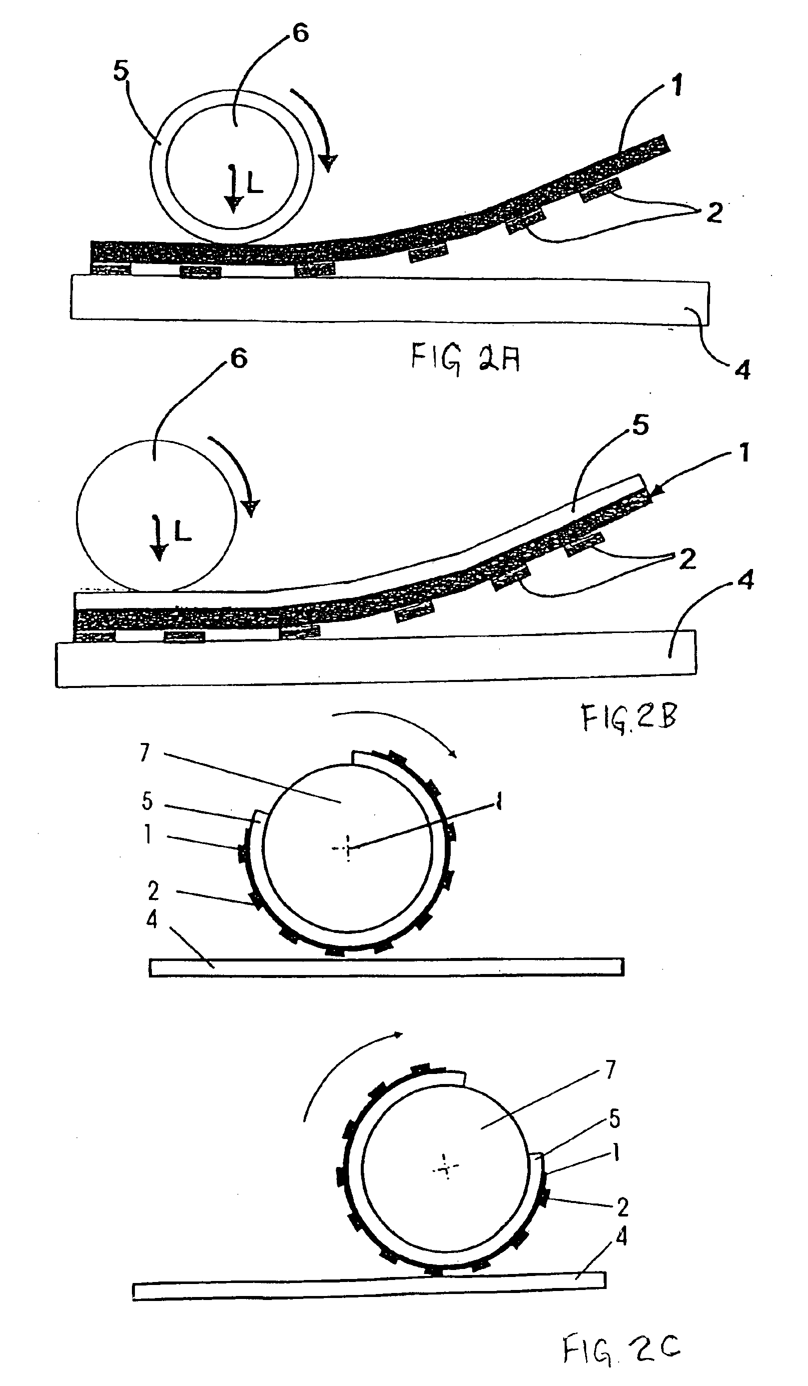Stamp device for printing a pattern on a surface of a substrate
