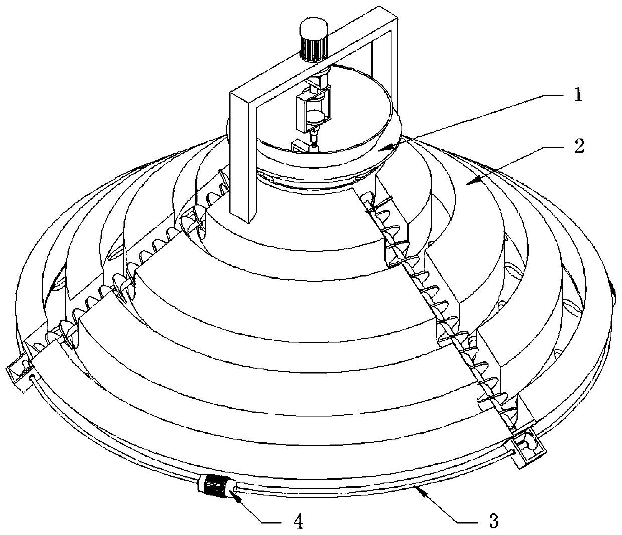 Accelerated pouring device for housing construction