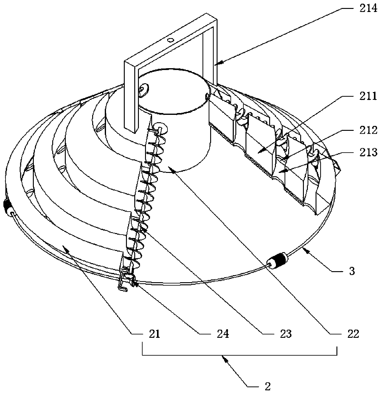 Accelerated pouring device for housing construction