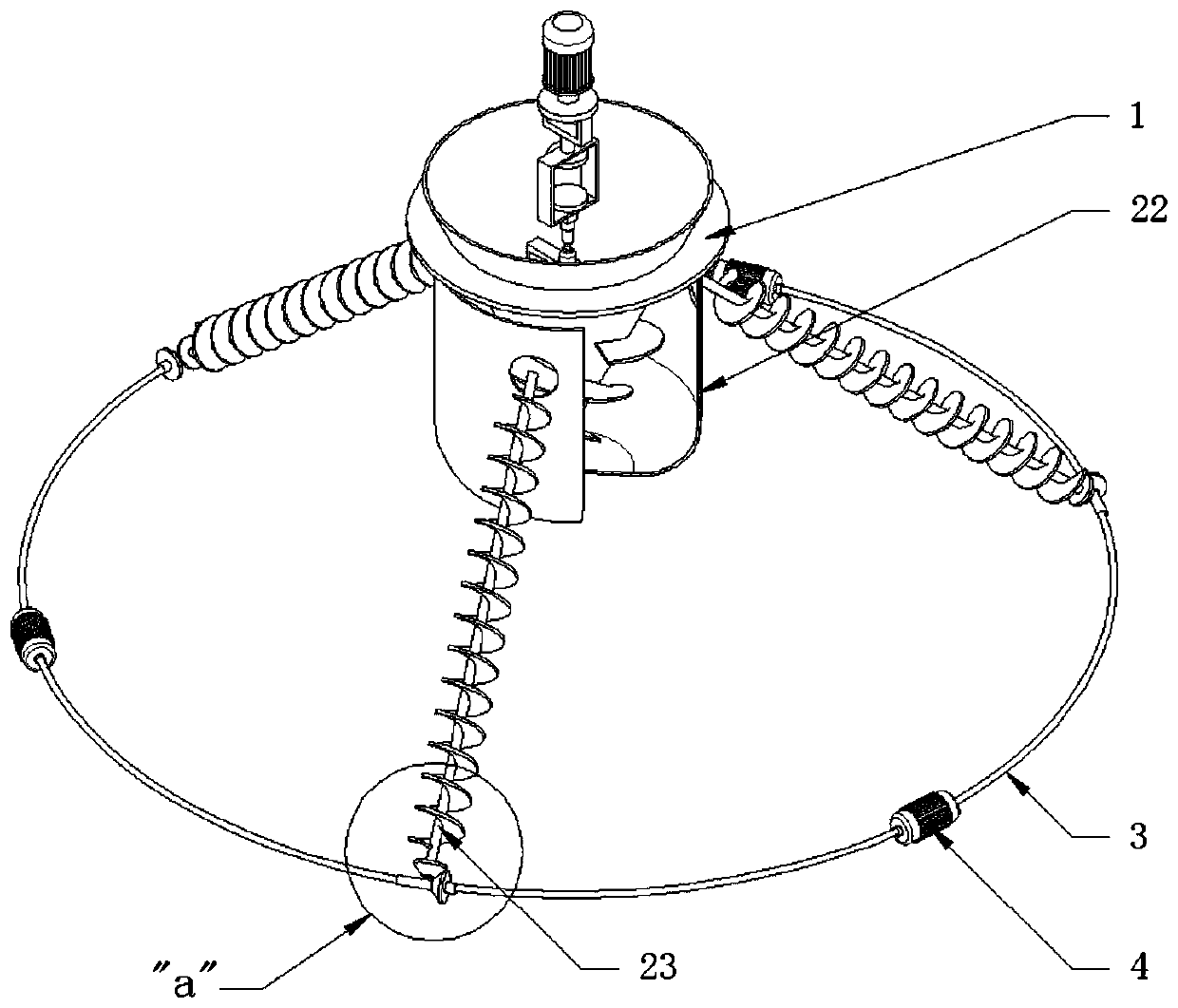 Accelerated pouring device for housing construction