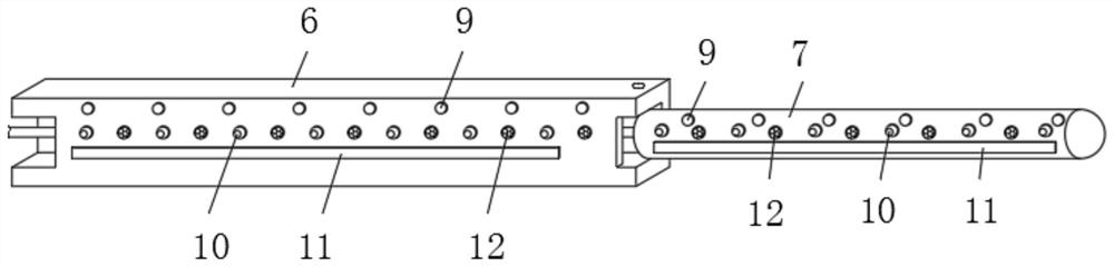 Double-mechanical-rotating-arm movable type water show artistic device