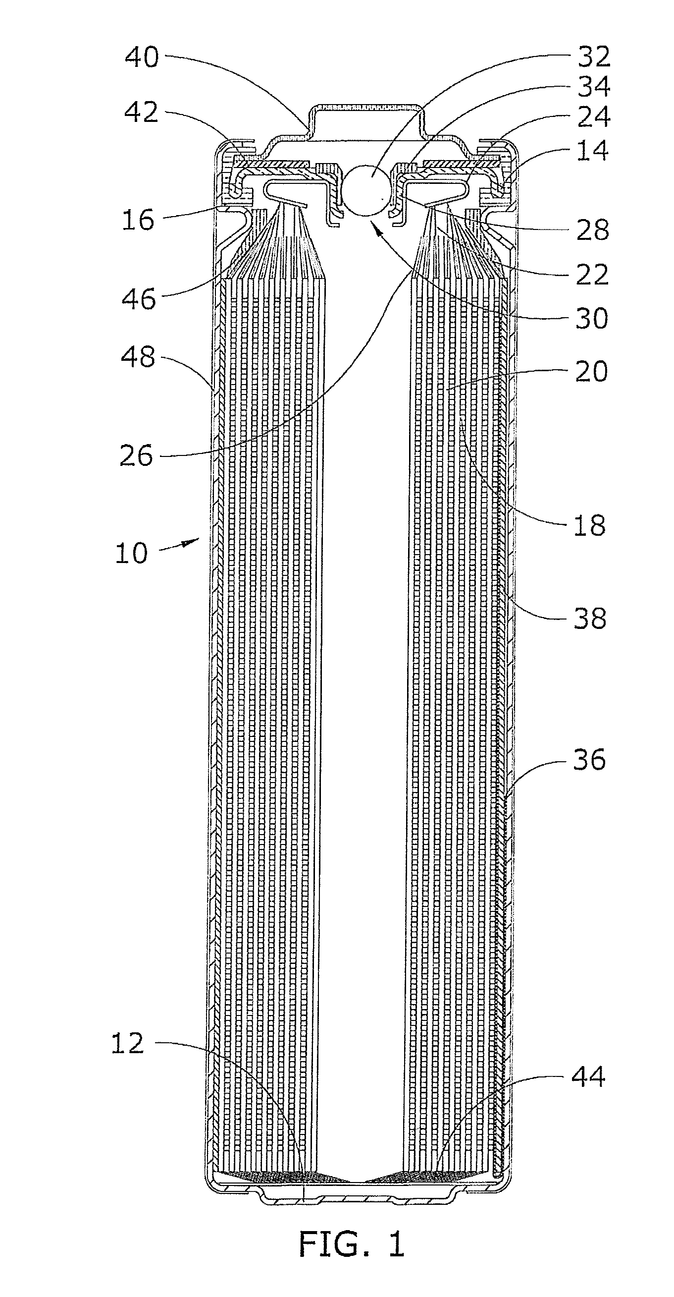 Capacity Increasing Current Collector and Fuel Gauge for Lithium-Containing Electrochemical Cell