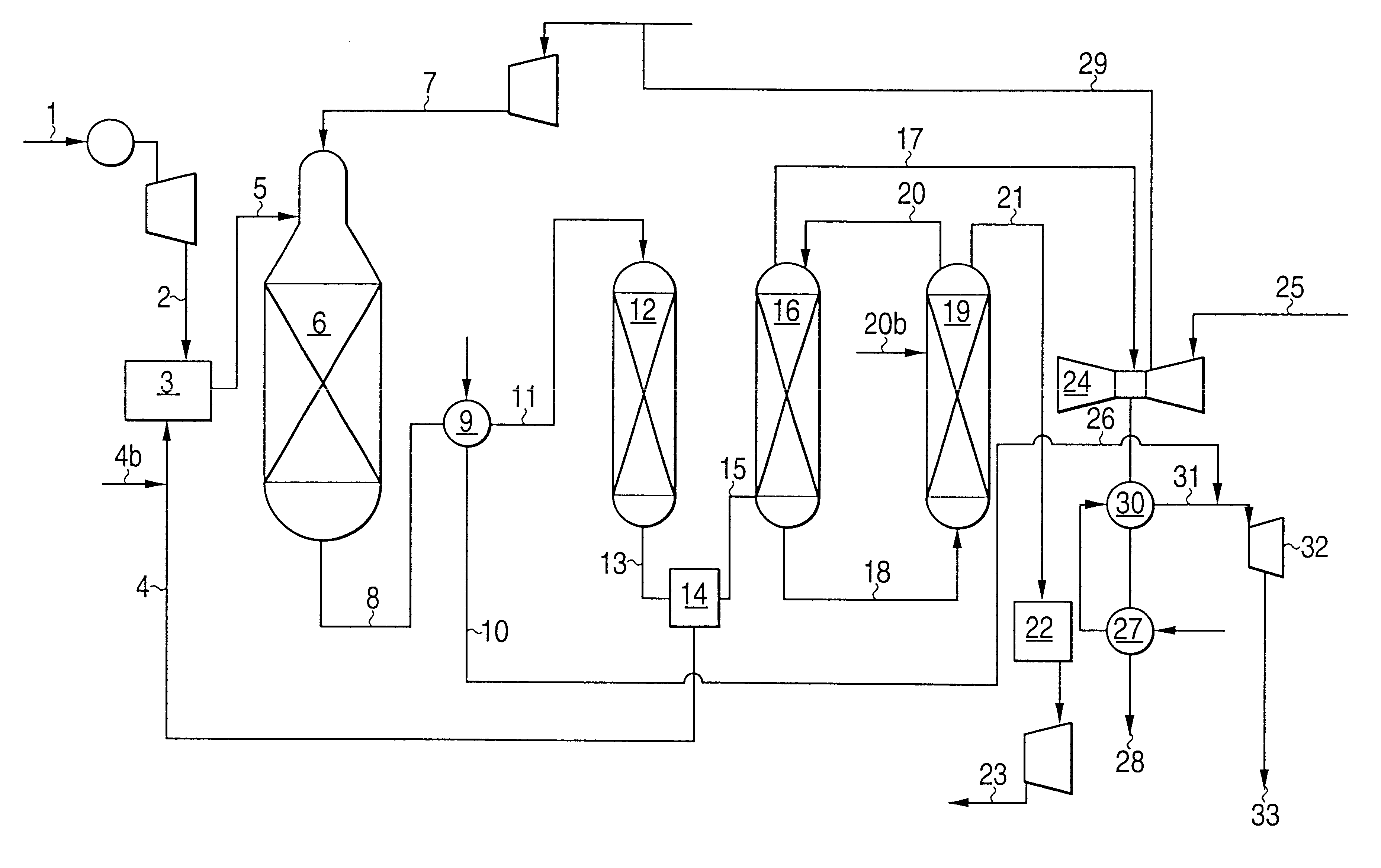 Process for generating electric energy, steam and carbon dioxide from hydrocarbon feedstock