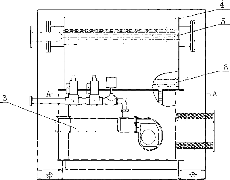 Fully premixed gas type condensate vacuum hot-water machine unit