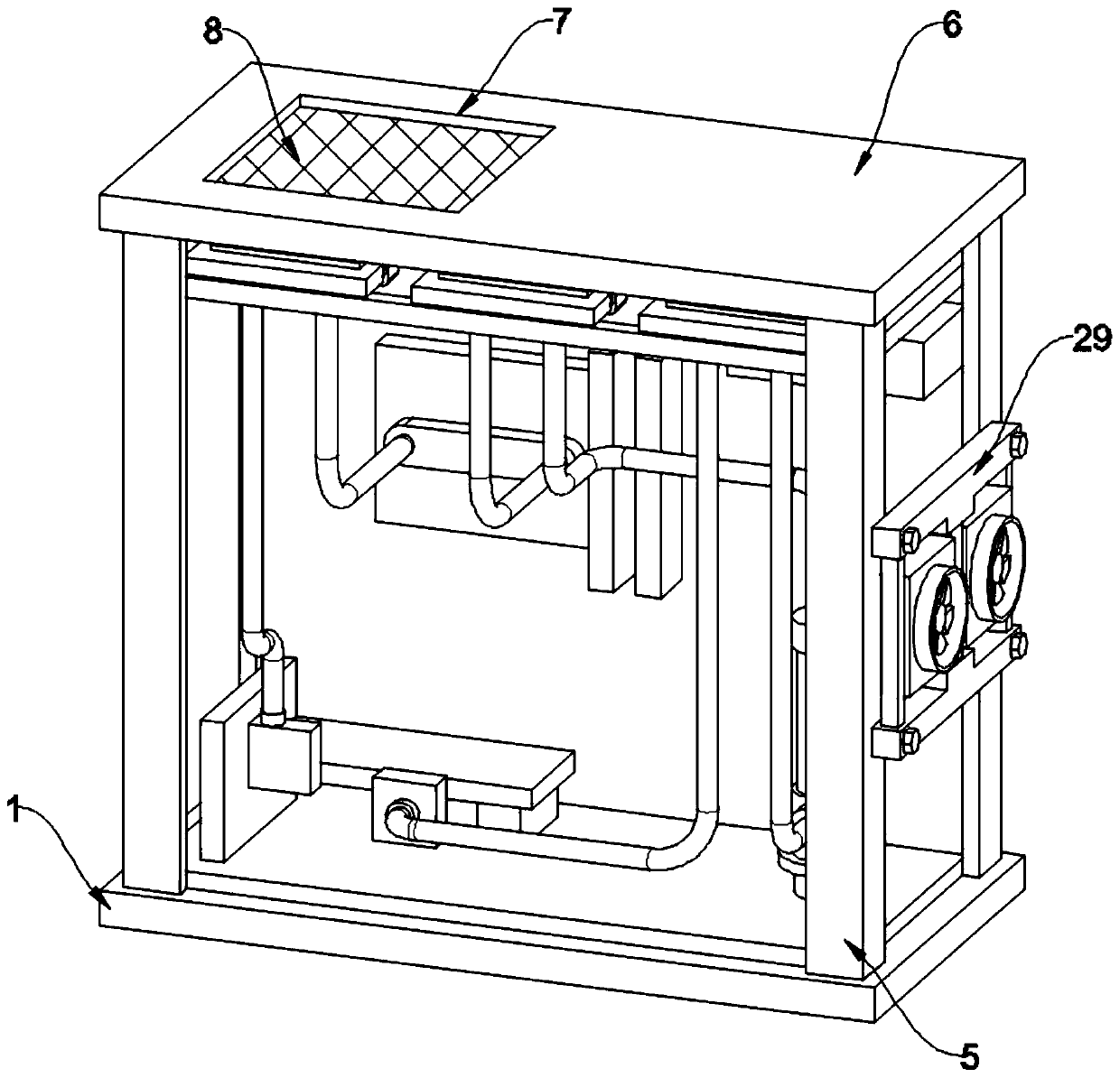 High-efficiency heat dissipation device for PCB case