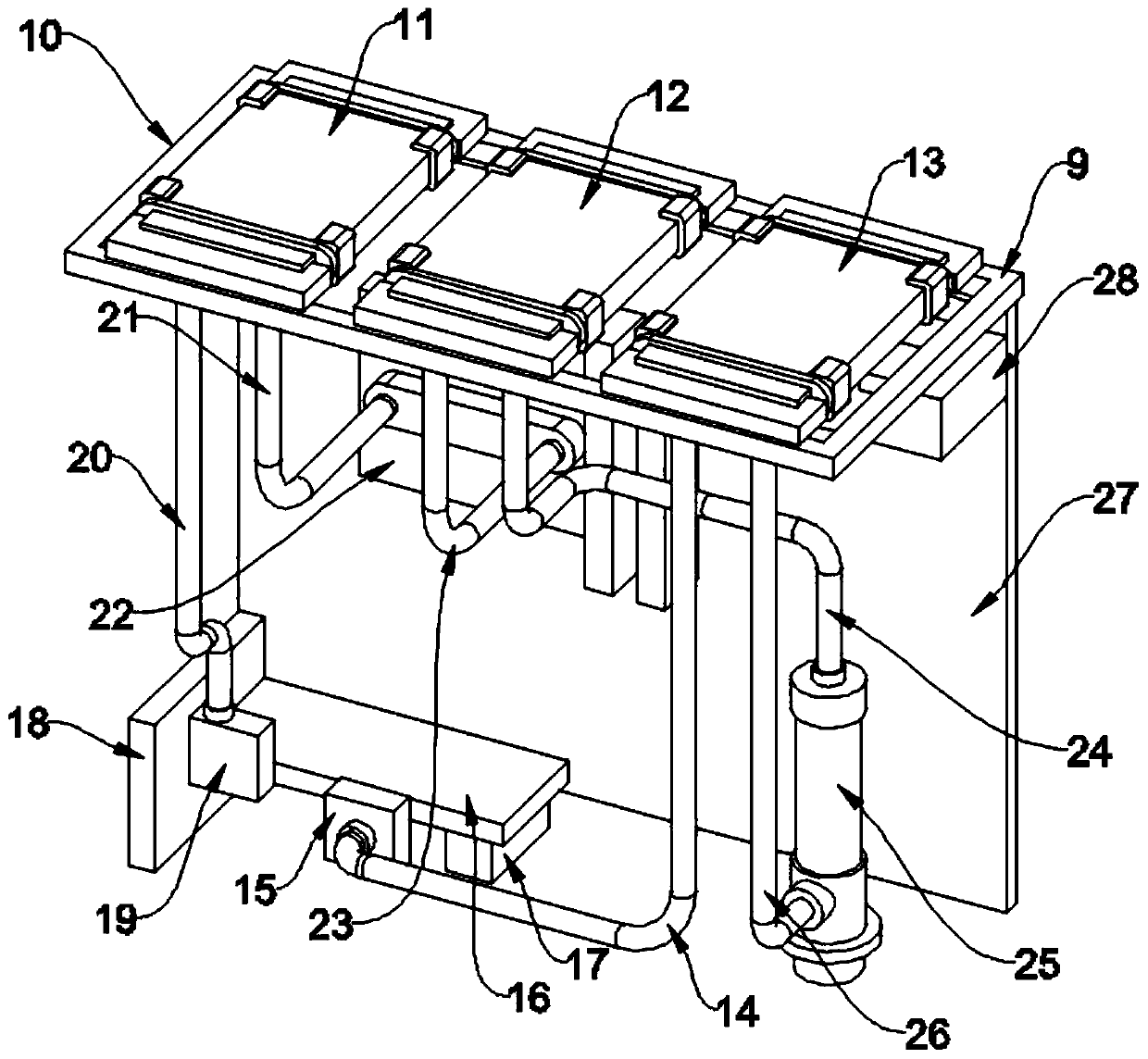 High-efficiency heat dissipation device for PCB case