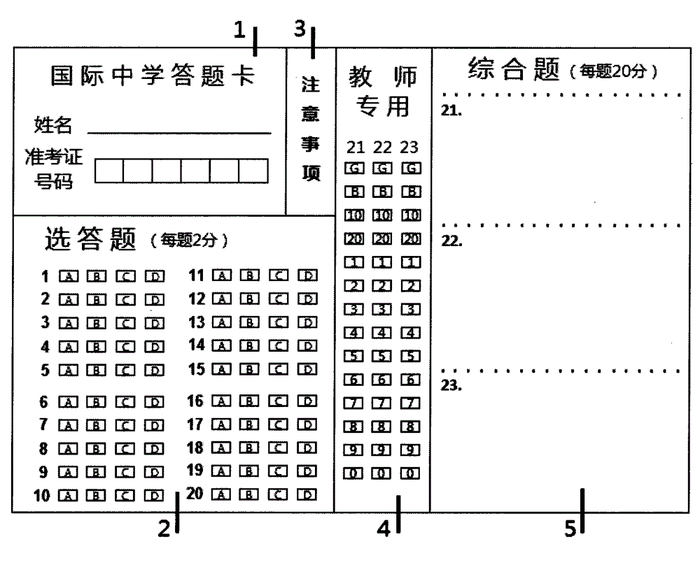 Answer sheet used for automatic paper scanning and inspecting and application method thereof