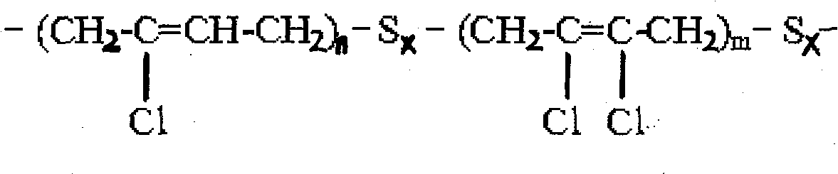 Sulfur-modified neoprene, method for preparing same and applications