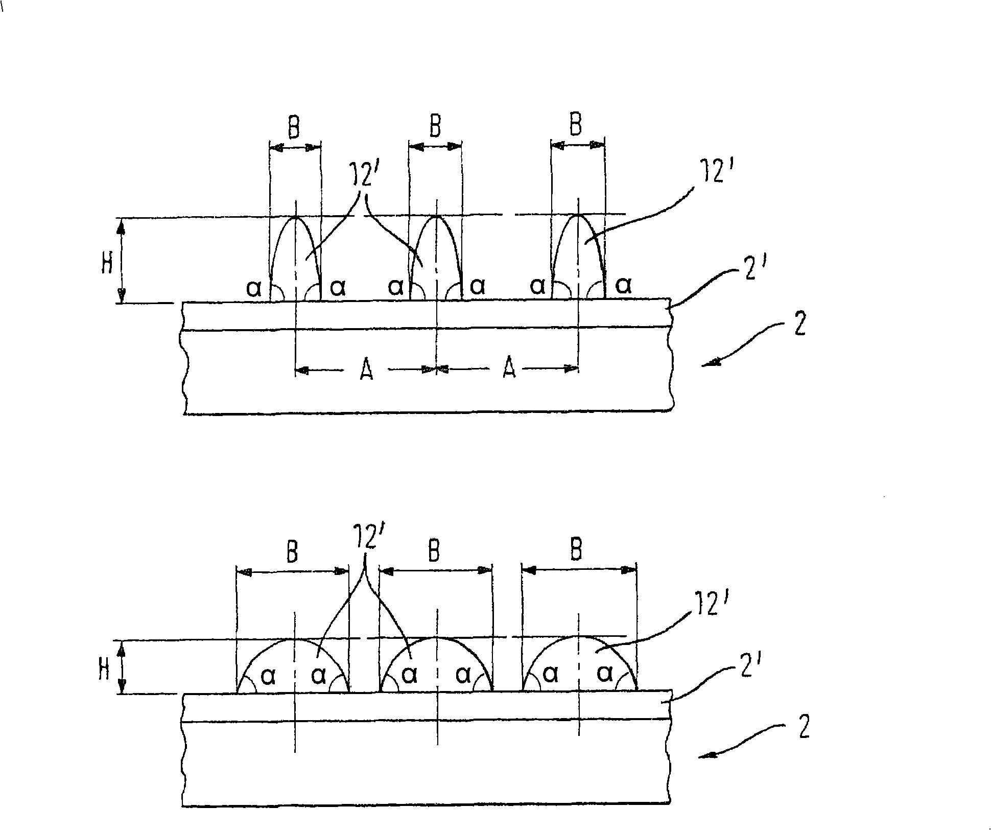 Method and device for coating a surface