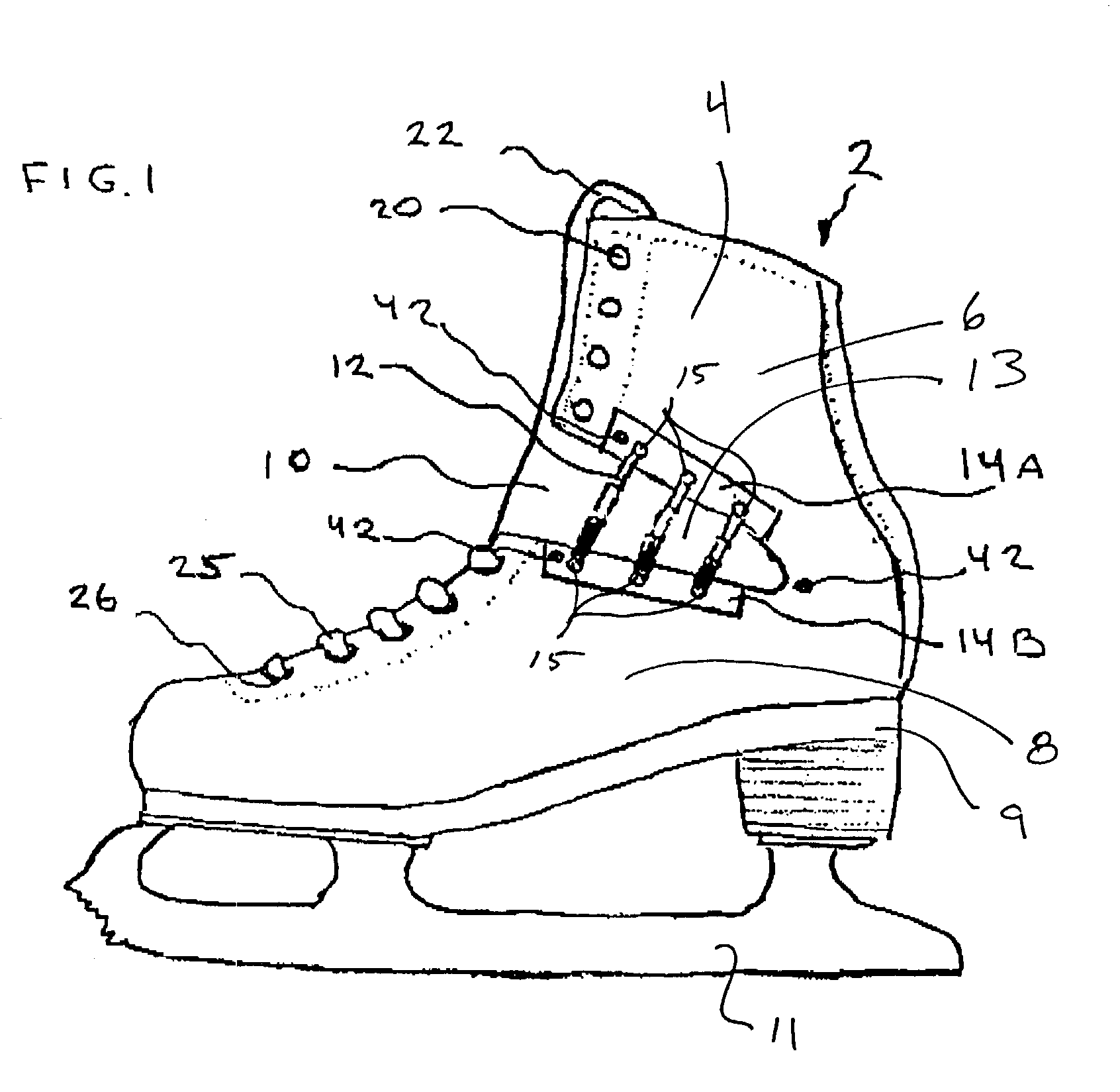Variable flexion resistance sport boot