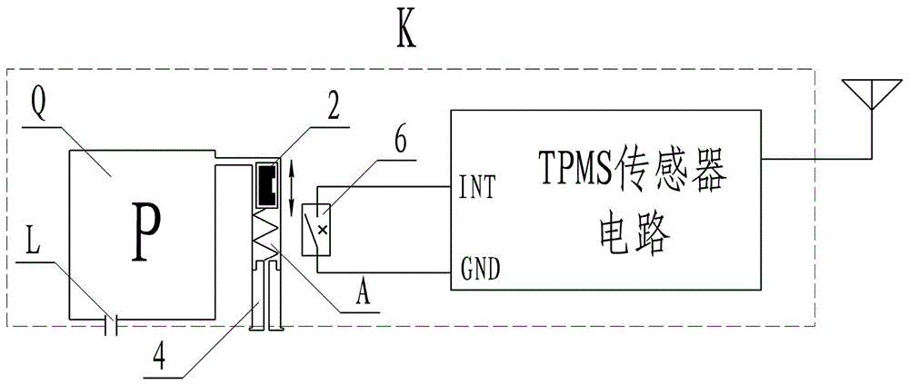 Tire burst detection method and cavity type tire burst sensor