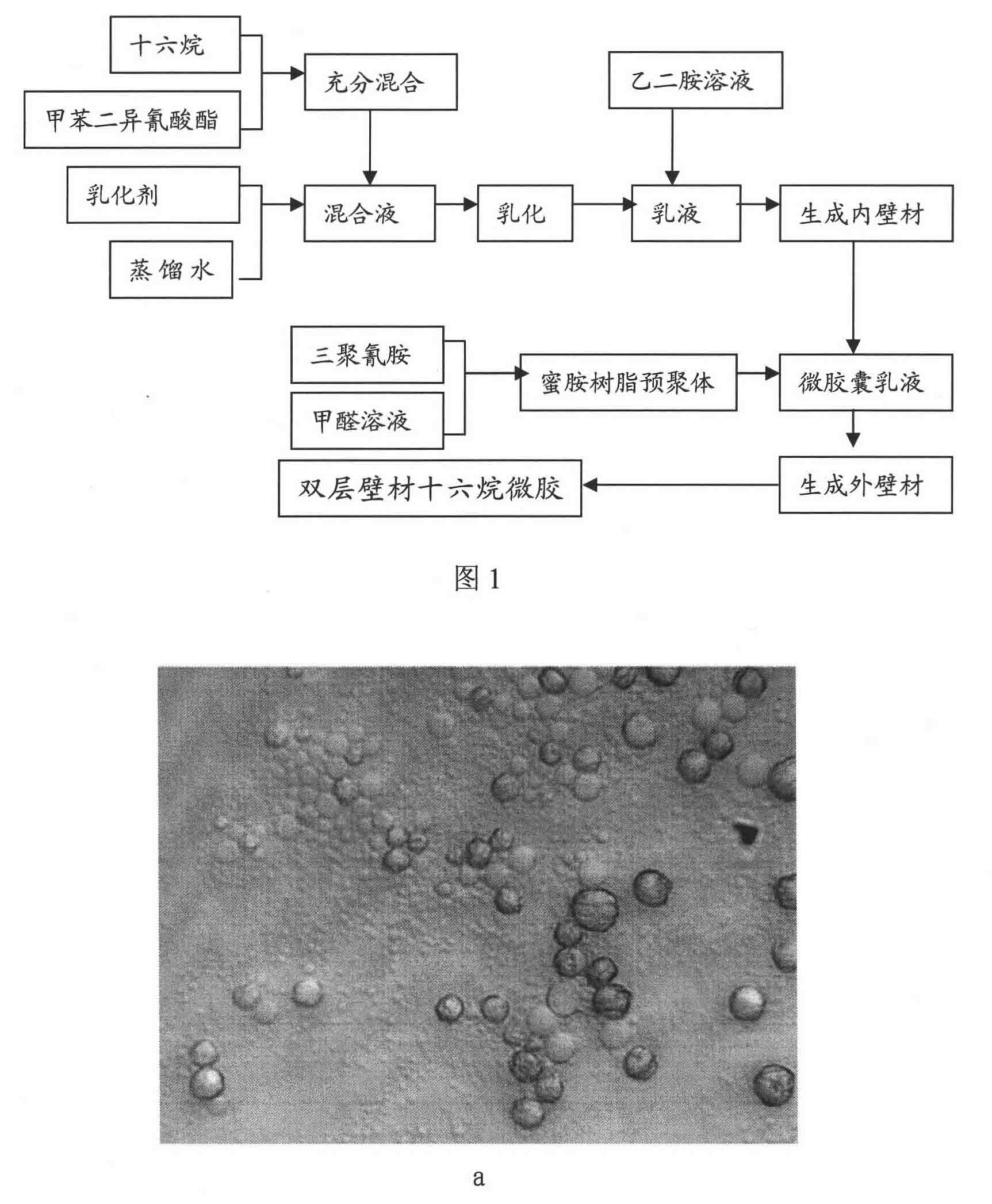 Polyurea-melamin resin double-wall material cetane microcapsule and preparation method thereof