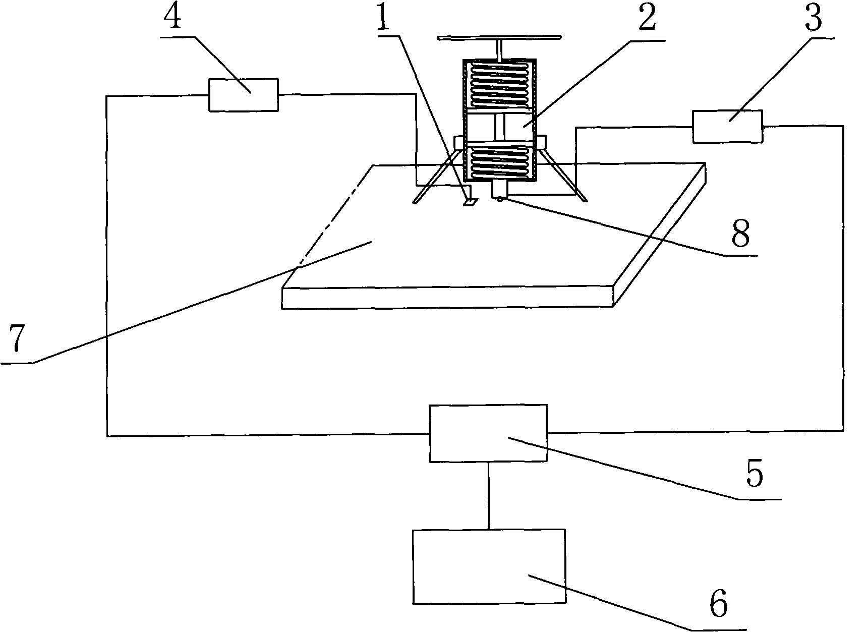 Device for detecting cavity beneath structural panel by instantaneous impulsion method and detection method thereof