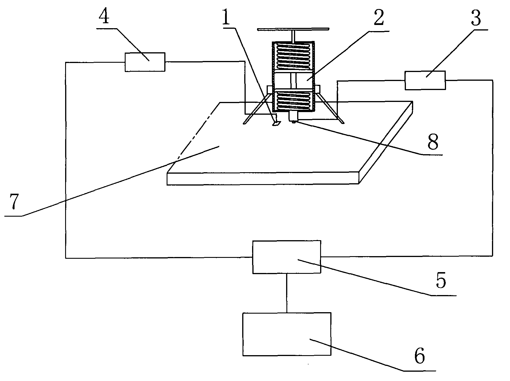 Device for detecting cavity beneath structural panel by instantaneous impulsion method and detection method thereof