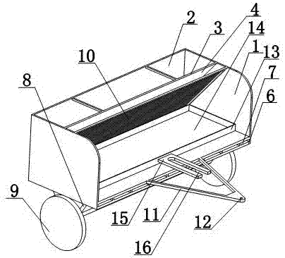 Agricultural fertilizer screening device used for pulverizing and stirring machine