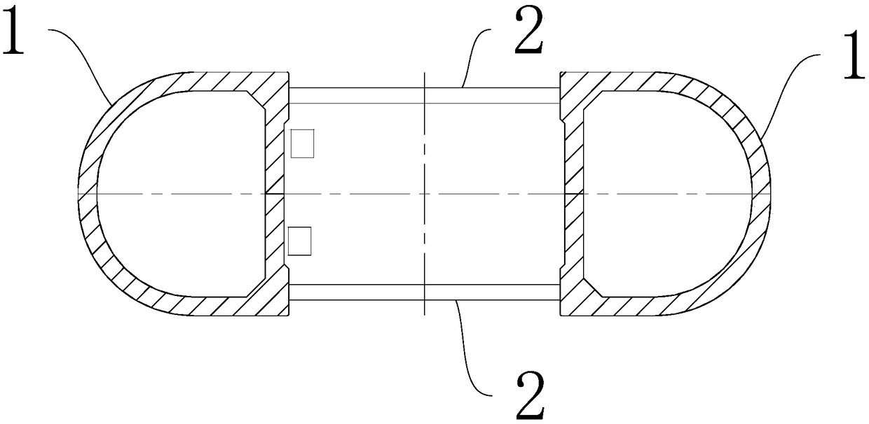 Double-column super-high rigid frame pier connected by multi-heavy steel members