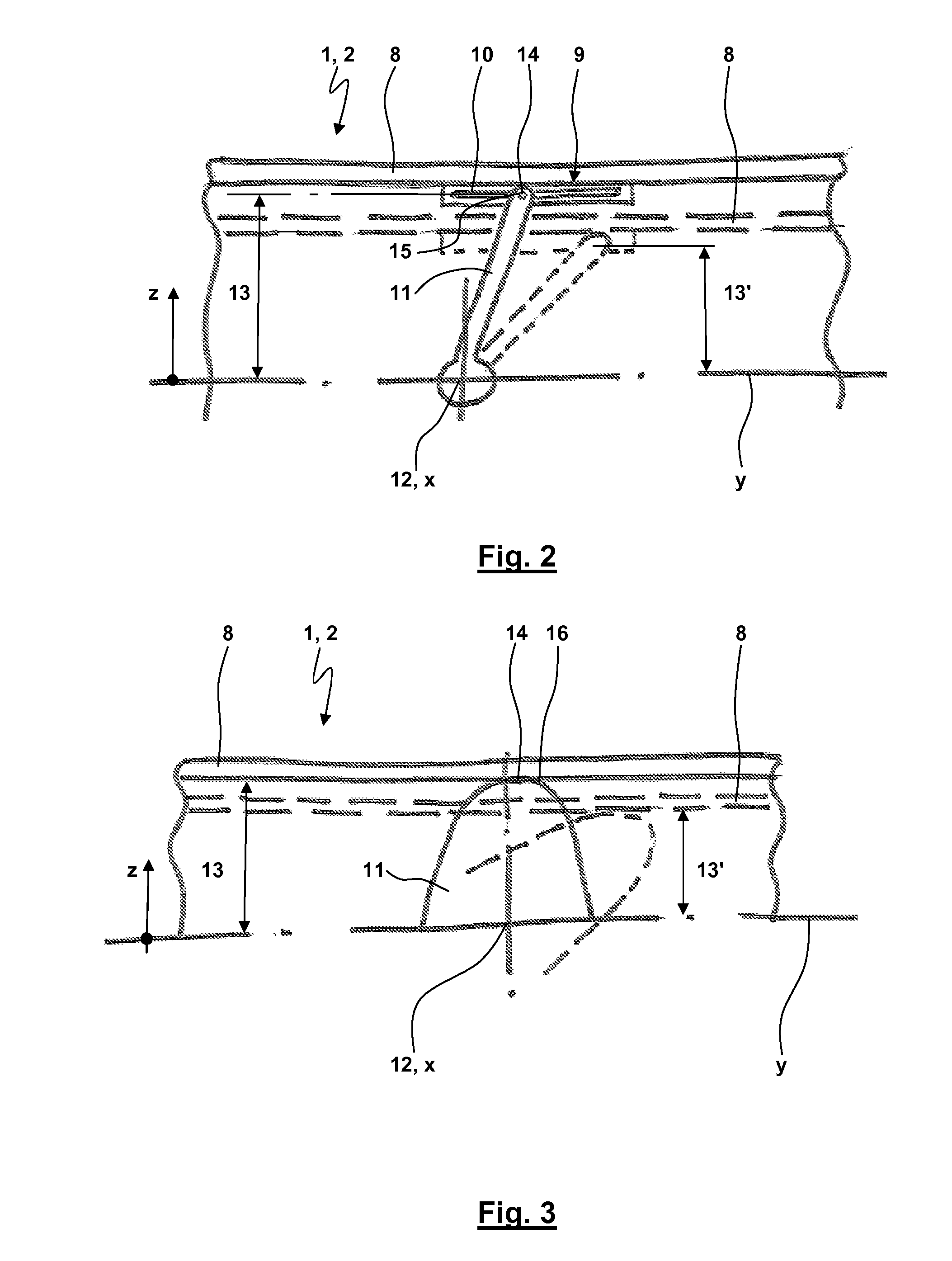 Aerodynamic component with a deformable outer shell