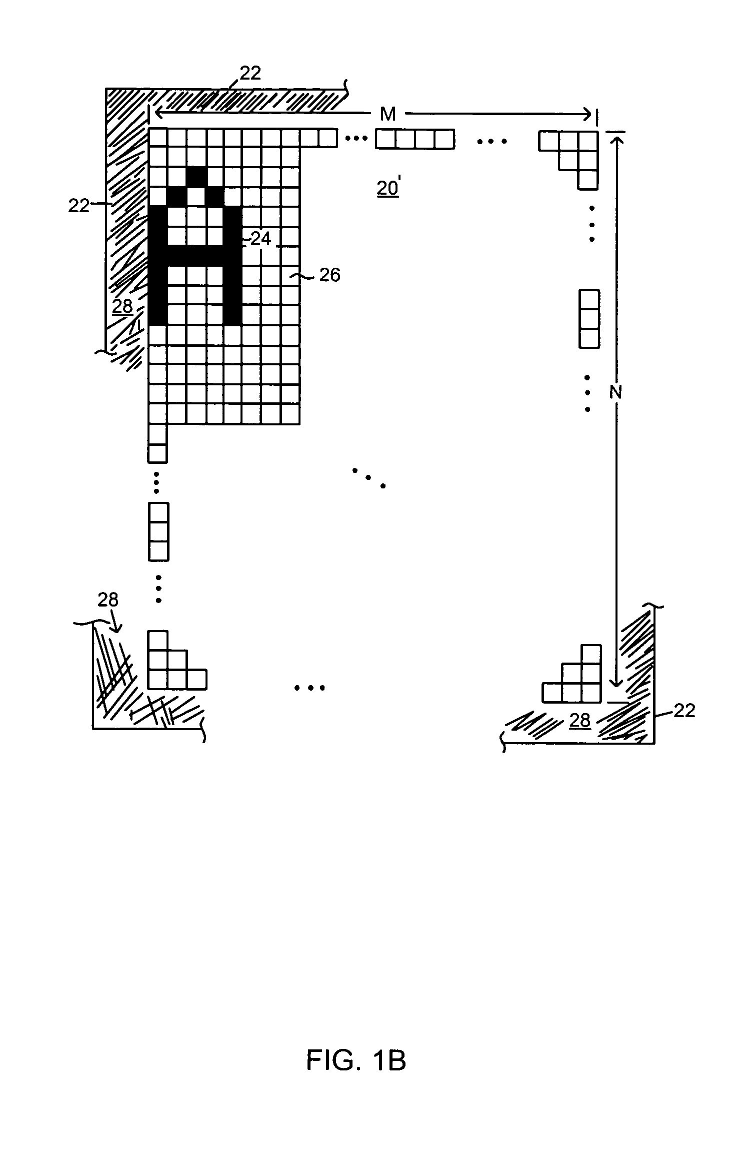 Controllable pixel border for a negative mode passive matrix display device
