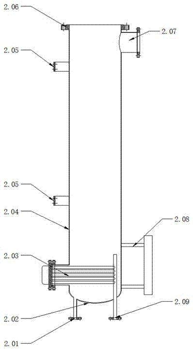 Technological structure of integrated evaporation tower capable of acquiring clean steam in energy-efficient manner